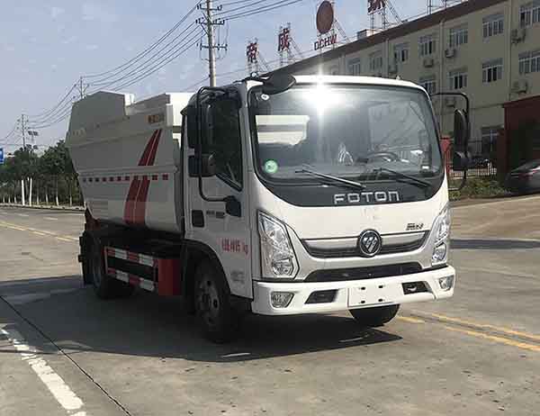 福田奧鈴后掛桶式垃圾車(chē)